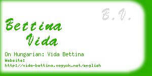 bettina vida business card